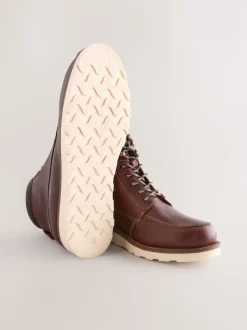 Next Rouge bordeaux - Bottes compensées à tablier haut