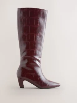 Next Rouge bordeaux - Bottes Forever Comfort® hauteur genou à talons incurvés Online