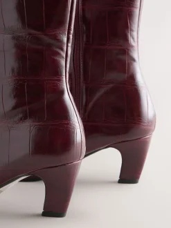 Next Rouge bordeaux - Bottes Forever Comfort® hauteur genou à talons incurvés Online