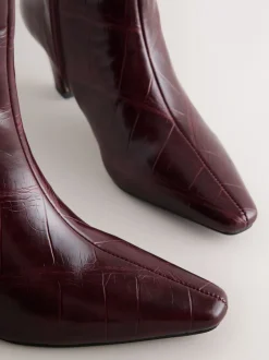 Next Rouge bordeaux - Bottes Forever Comfort® hauteur genou à talons incurvés Online