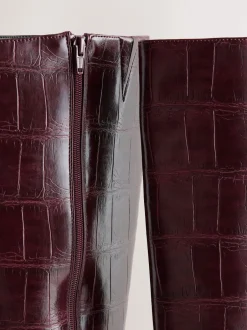 Next Rouge bordeaux - Bottes Forever Comfort® hauteur genou à talons incurvés Online