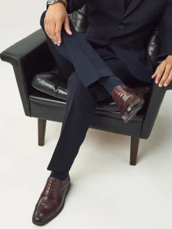 Next Rouge bordeaux - Chaussures Oxford Toecap Discount