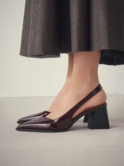 Next Rouge bordeaux - Chaussures à talons Forever Comfort® à bout pointu et à bride arrière Hot