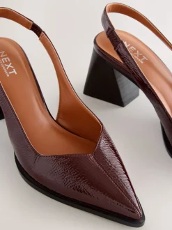 Next Rouge bordeaux - Chaussures à talons Forever Comfort® à bout pointu et à bride arrière Hot