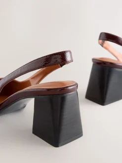 Next Rouge bordeaux - Chaussures à talons Forever Comfort® à bout pointu et à bride arrière Hot