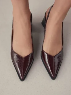 Next Rouge bordeaux - Chaussures à talons Forever Comfort® à bout pointu et à bride arrière Hot