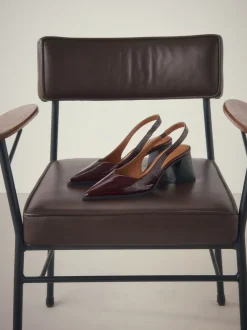 Next Rouge bordeaux - Chaussures à talons Forever Comfort® à bout pointu et à bride arrière Hot