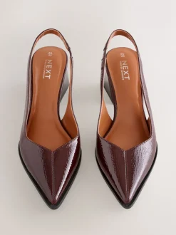 Next Rouge bordeaux - Chaussures à talons Forever Comfort® à bout pointu et à bride arrière Hot