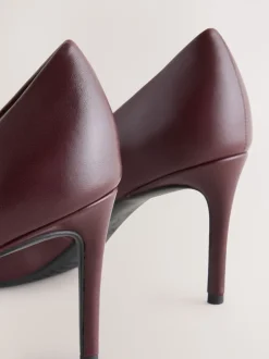 Next Rouge bordeaux - Chaussures de milieu de terrain en cuir New