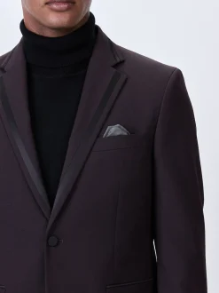 Next Rouge bordeaux - Coupe sur mesure - Veste de smoking à revers inset New