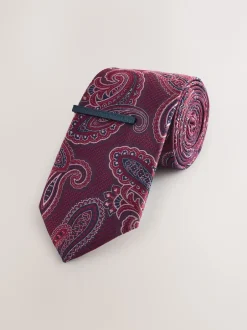 Next Rouge bordeaux - Cravate de modèle New