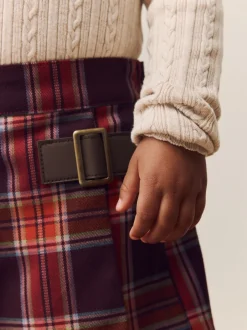 Next Rouge bordeaux - Ensemble Skort et collants à carreaux (3mois7ans) Hot