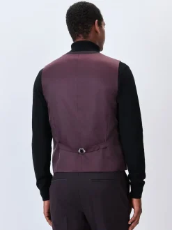 Next Rouge bordeaux - Gilet de costume de smoking Outlet