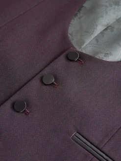 Next Rouge bordeaux - Gilet de costume de smoking Outlet