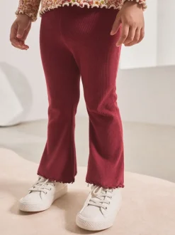 Next - Leggings évasés à côtes (3mths-7yrs) Rouge bordeaux Hot