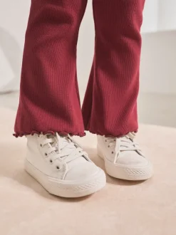 Next - Leggings évasés à côtes (3mths-7yrs) Rouge bordeaux Hot