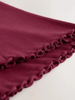 Next - Leggings évasés à côtes (3mths-7yrs) Rouge bordeaux Hot