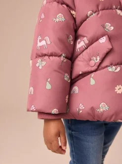 Next Rouge bordeaux - Manteau Résistant à la douche doublé de fausse fourrure (3mois-7ans) Discount