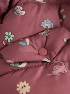 Next Rouge bordeaux - Manteau Résistant à la douche doublé de fausse fourrure (3mois-7ans) Discount