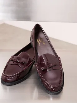 Friends Like These Rouge bordeaux - Mocassins Comfort nœud habillés en similicuir verni Outlet