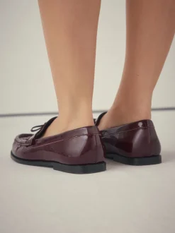 Next Rouge bordeaux - Mocassins Forever Comfort® à bout froncé avec nœud Clearance