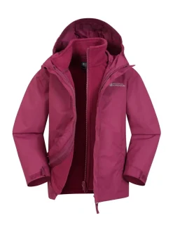 Mountain Warehouse Rouge bordeaux - a fait une chute de 3-en-1 Veste imperméable Outlet