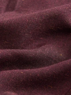 Next Rouge bordeaux - Pantalon élégant en mélange de laine coupe régulière avec lin et ajusteurs latéraux fonctionnels New