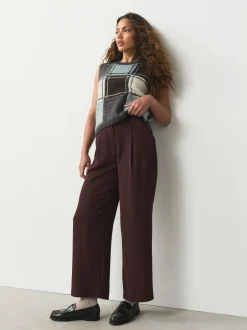 Next Rouge bordeaux - Pantalon ample à dos élastique Clearance