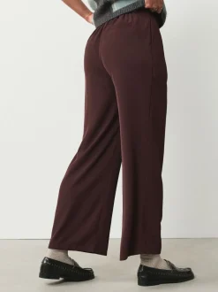 Next Rouge bordeaux - Pantalon ample à dos élastique Clearance