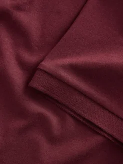 Next - Polo à col intelligent Manches courtes Rouge bordeaux Outlet