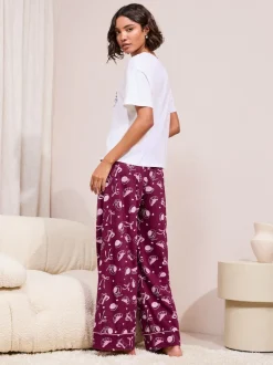 Friends Like These Rouge bordeaux - Pyjama construction club à manches courtes