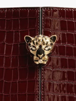 Lipsy Rouge bordeaux - Sac cabas effet croco Outlet