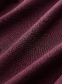 Next - Slim Fit (Slim Fit) - Polo Manches courtes Pique Rouge bordeaux Sale