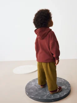 Next - Sweat à capuche imprimé à manches longues (3mois-7ans) Rouge bordeaux