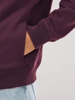 Next Rouge bordeaux - Sweat à capuche zippé en jersey épais riche en coton Hot