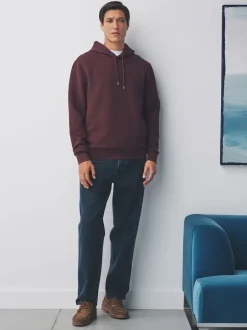 Next - Sweat à capuche texturé Rouge bordeaux Discount