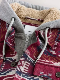 Next Rouge bordeaux - Veste-chemise style Navajo New