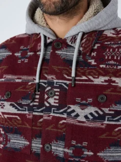Next Rouge bordeaux - Veste-chemise style Navajo New
