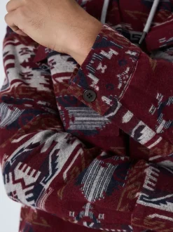 Next Rouge bordeaux - Veste-chemise style Navajo New