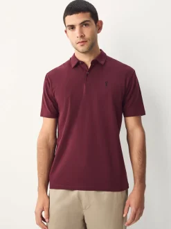 Next - Polo en jersey Manches courtes 3 Pack Rouge bordeaux/gris anthracite/crème écru Online