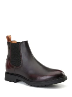 Base London Rouge Bordo - Bottines Roebuck Chelsea Sale