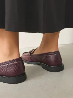 Next Rouge croco de baies - Mocassins à enfiler Forever Comfort® Discount