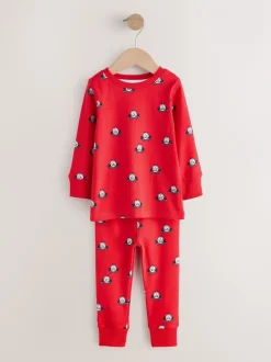 Next - Lot de 3 pyjamas Snuggle courts (9mois-10ans) Rouge foncé/bleu motif véhicule d'urgence Sale