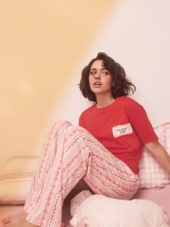 Next - Pyjama à manches courtes Rouge graphique Online