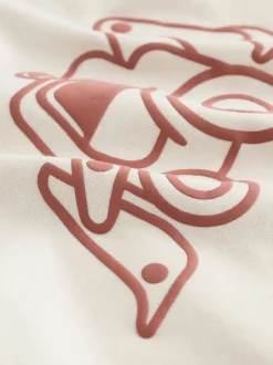 Next Rouge rouille - Ensemble surchemise et T-shirt en velours côtelé à capuche 2 Pièces (3mois-7ans) New