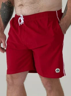 D555 - Short de bain YARROW Rouge vif New