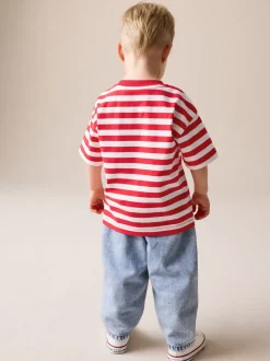 Next Rouge/Blanc - T-shirt Rayure Manches courtes (3mois-7ans) (3mois-7ans) Hot