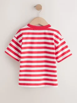 Next Rouge/Blanc - T-shirt Rayure Manches courtes (3mois-7ans) (3mois-7ans) Hot
