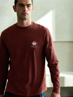 Next Rouge/Bleu - Ensemble pyjama graphique en jersey à manches longues