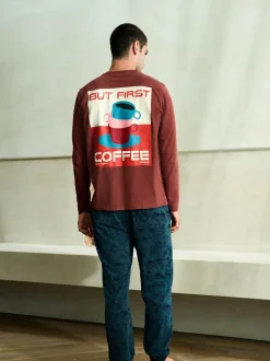 Next Rouge/Bleu - Ensemble pyjama graphique en jersey à manches longues